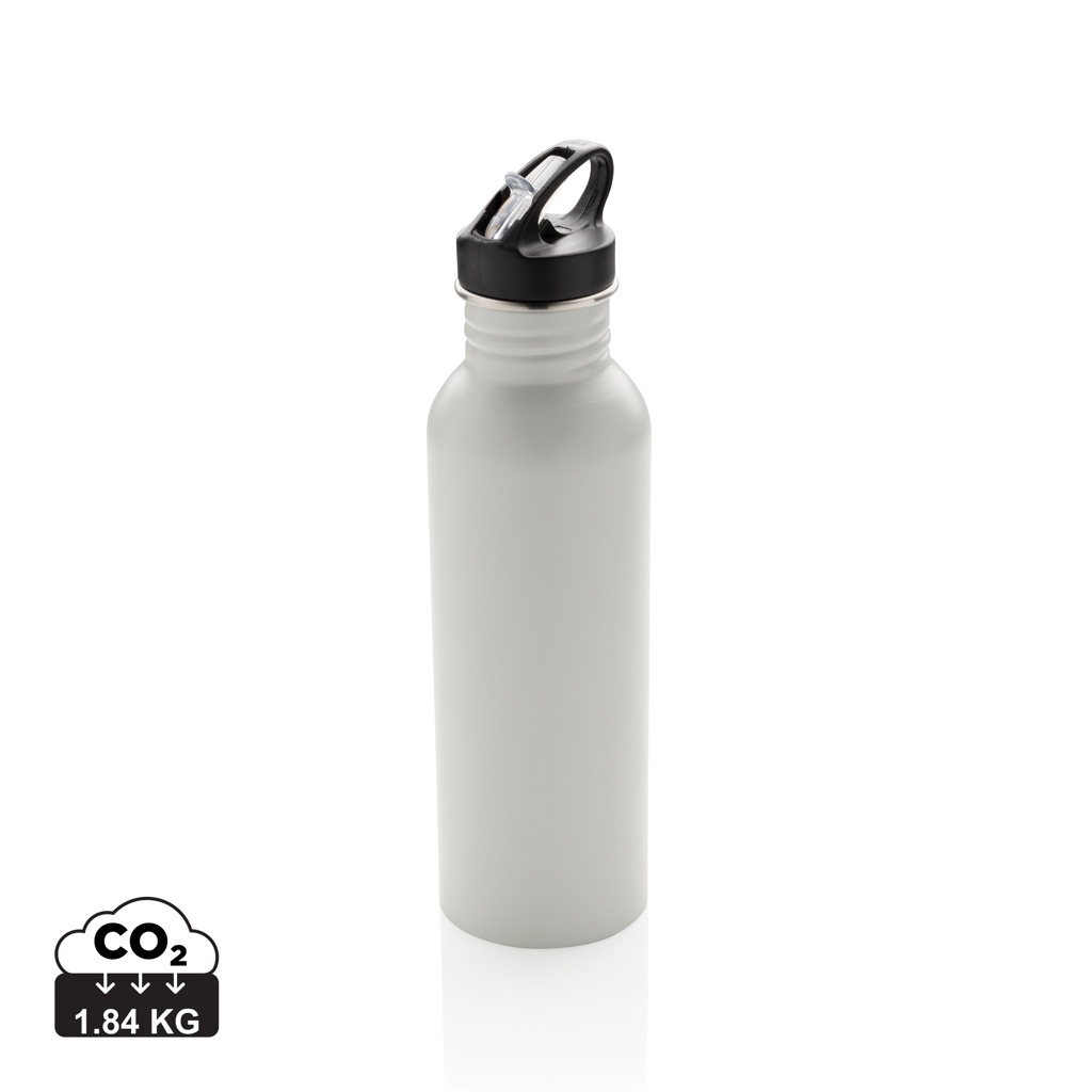 Bidon de sport en inox personnalisable 710 ml - Deluxe Blanc cassé